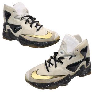 Nike LeBron XIII ELITE GOLD BASKETBALL SHOES KIDS YOUTH SIZE 6y 808709 170